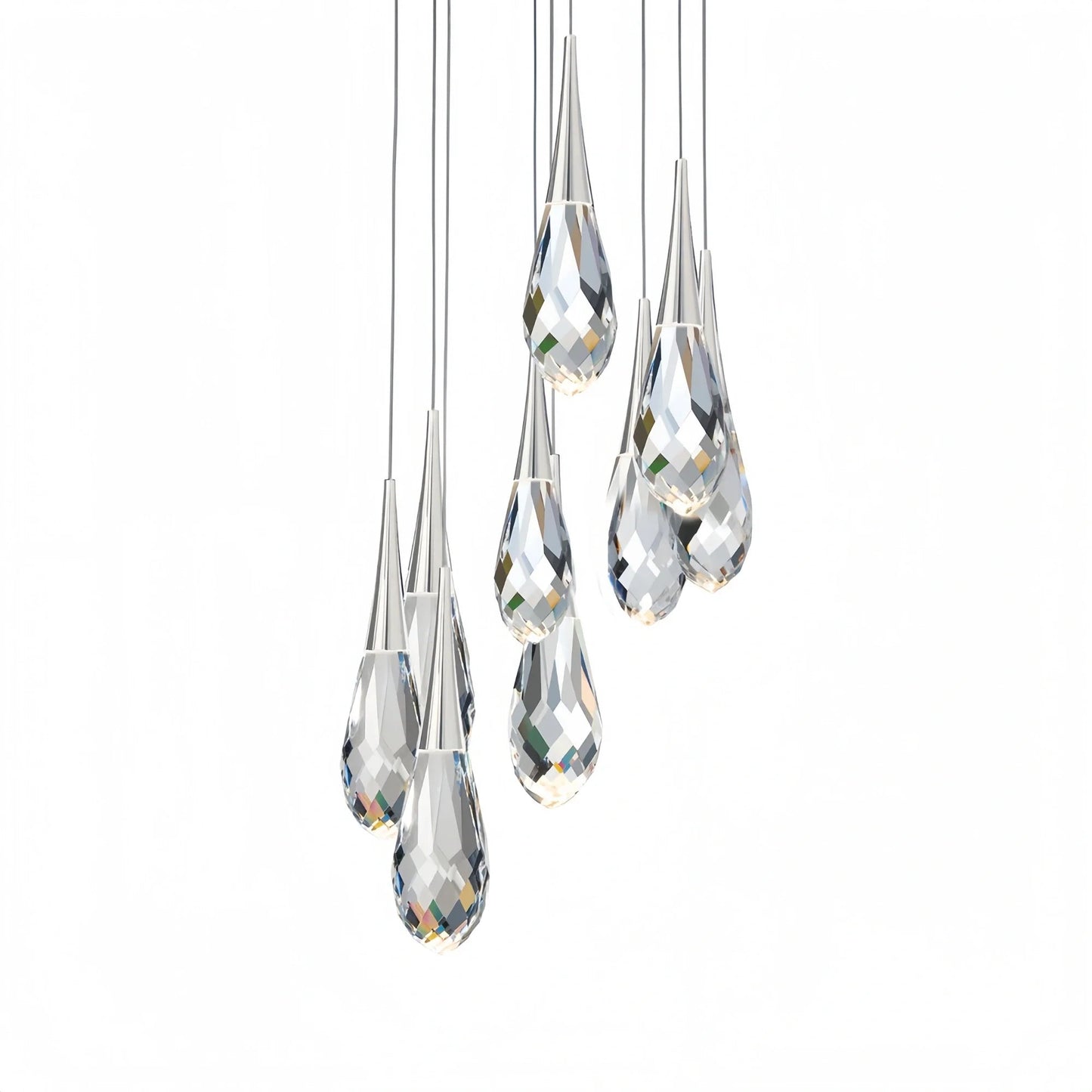 Hibiscus LED Multi Light Pendant Light Round Chandelier - Lightings Menu