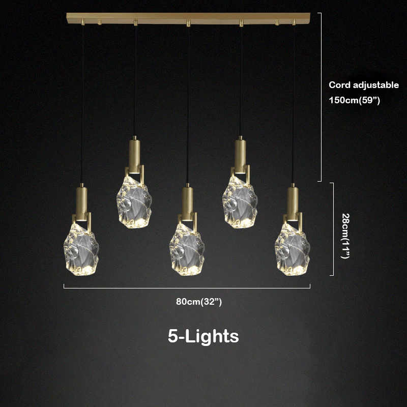 Hosea Modern Crystal Pendant Light - Lightings Menu