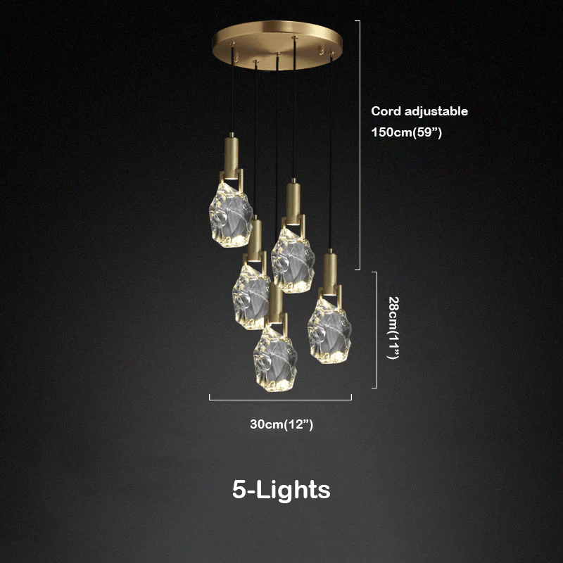 Hosea Modern Crystal Pendant Light - Lightings Menu