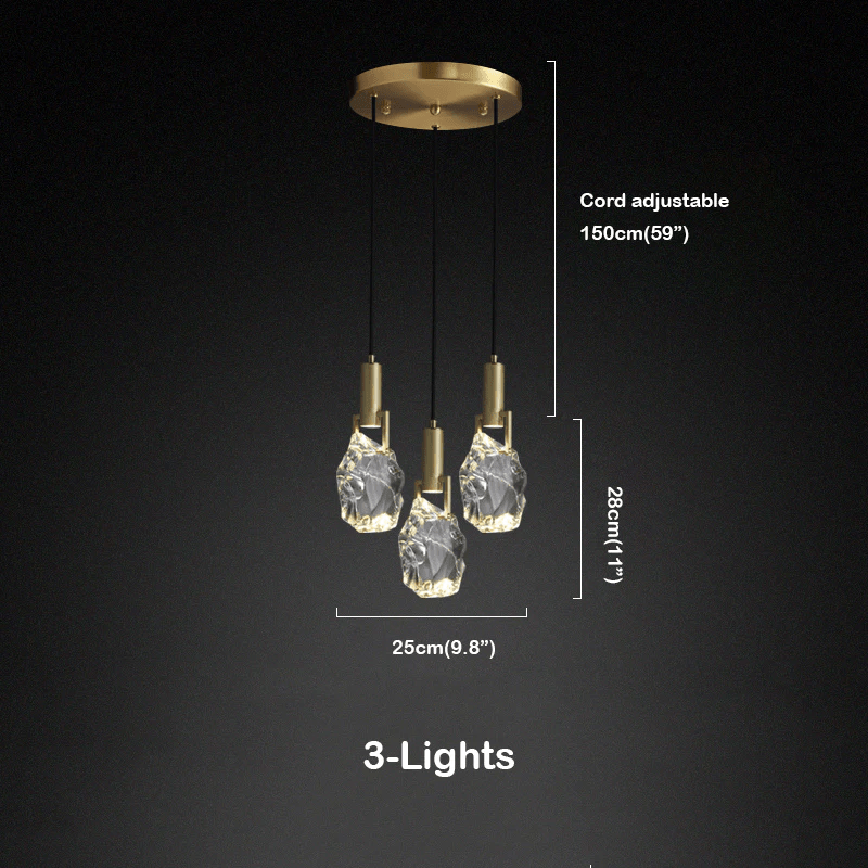 Hosea Modern Crystal Pendant Light - Lightings Menu