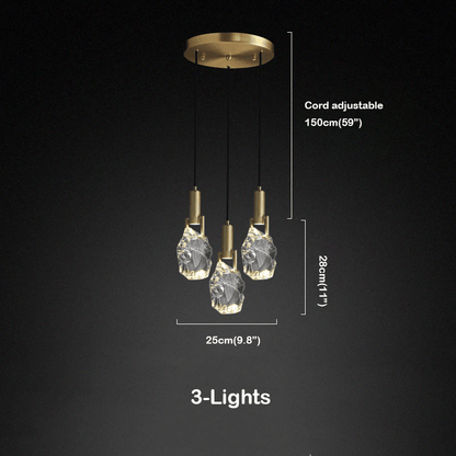 Hosea Modern Crystal Pendant Light - Lightings Menu