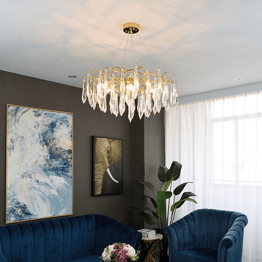 Hurrey Branch Crystal Rain Chandelier - Lightings Menu