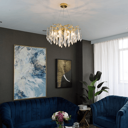 Hurrey Branch Crystal Rain Chandelier - Lightings Menu