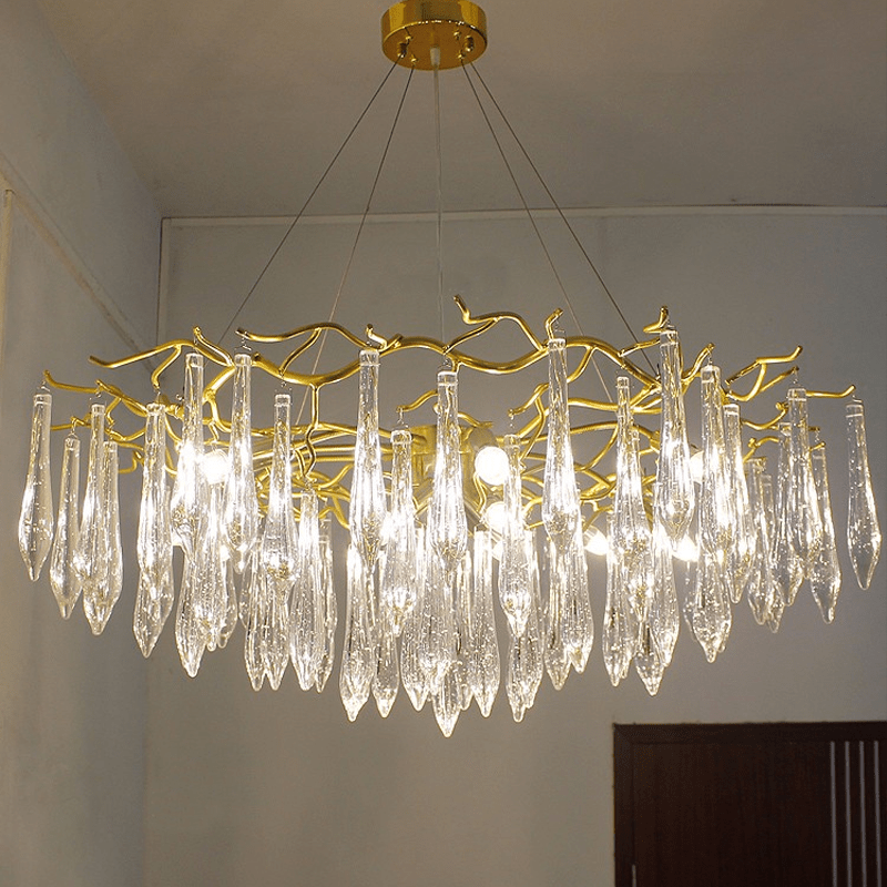 Hurrey Branch Crystal Rain Chandelier - Lightings Menu