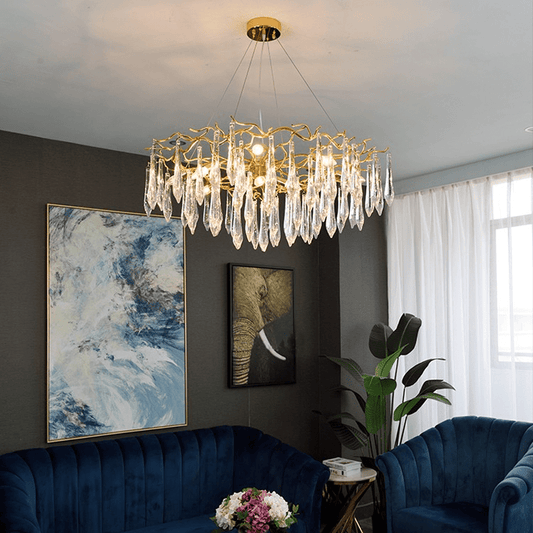 Hurrey Branch Crystal Rain Chandelier - Lightings Menu