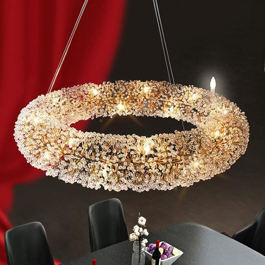 Iissabelle Flower Crystal Chandelier - Lightings Menu