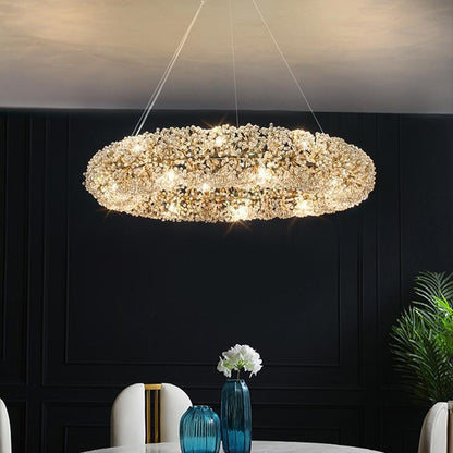 Iissabelle Flower Crystal Chandelier - Lightings Menu