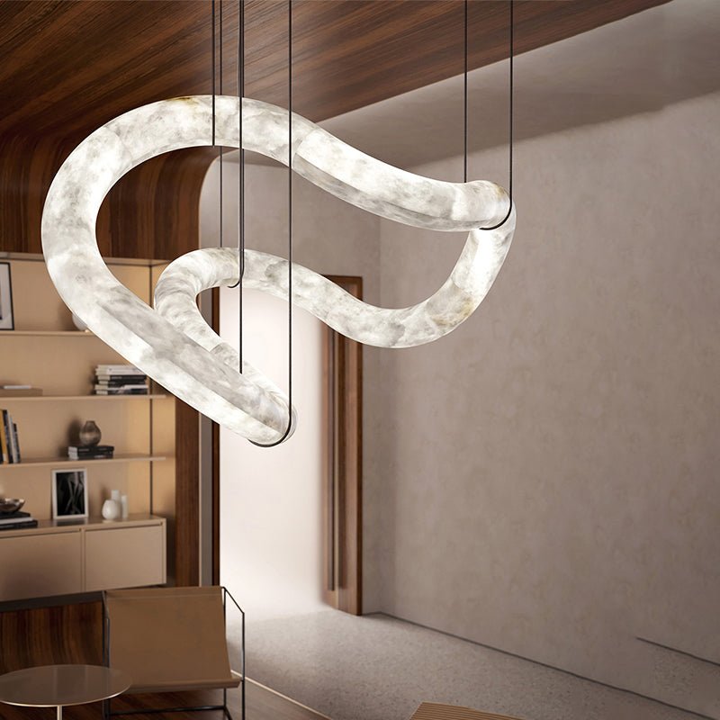 Infinity Symmetrical Alabaster Chandelier - Lightings Menu