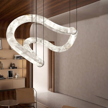 Infinity Symmetrical Alabaster Chandelier - Lightings Menu