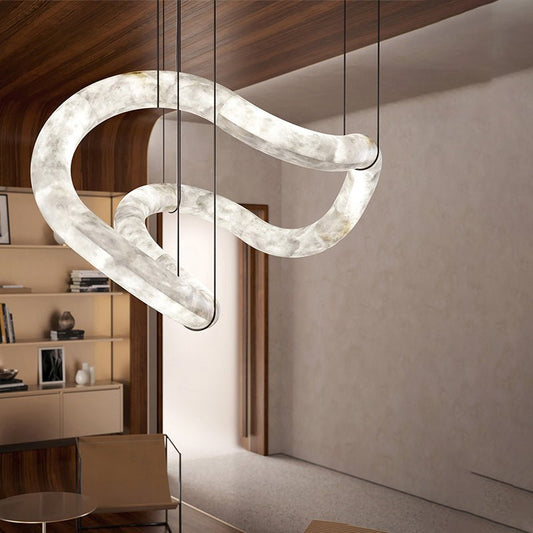 Infinity Symmetrical Alabaster Chandelier - Lightings Menu