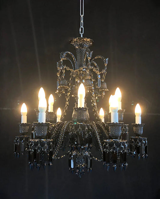 Inspired Lustre Black Crystal Lighting 12 Lights Chandelier - Lightings Menu
