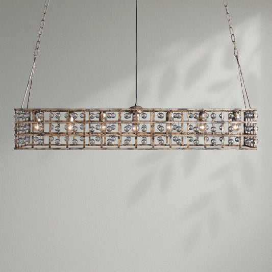 La Cagem Rectangular Chandelier 7 Light - Lightings Menu
