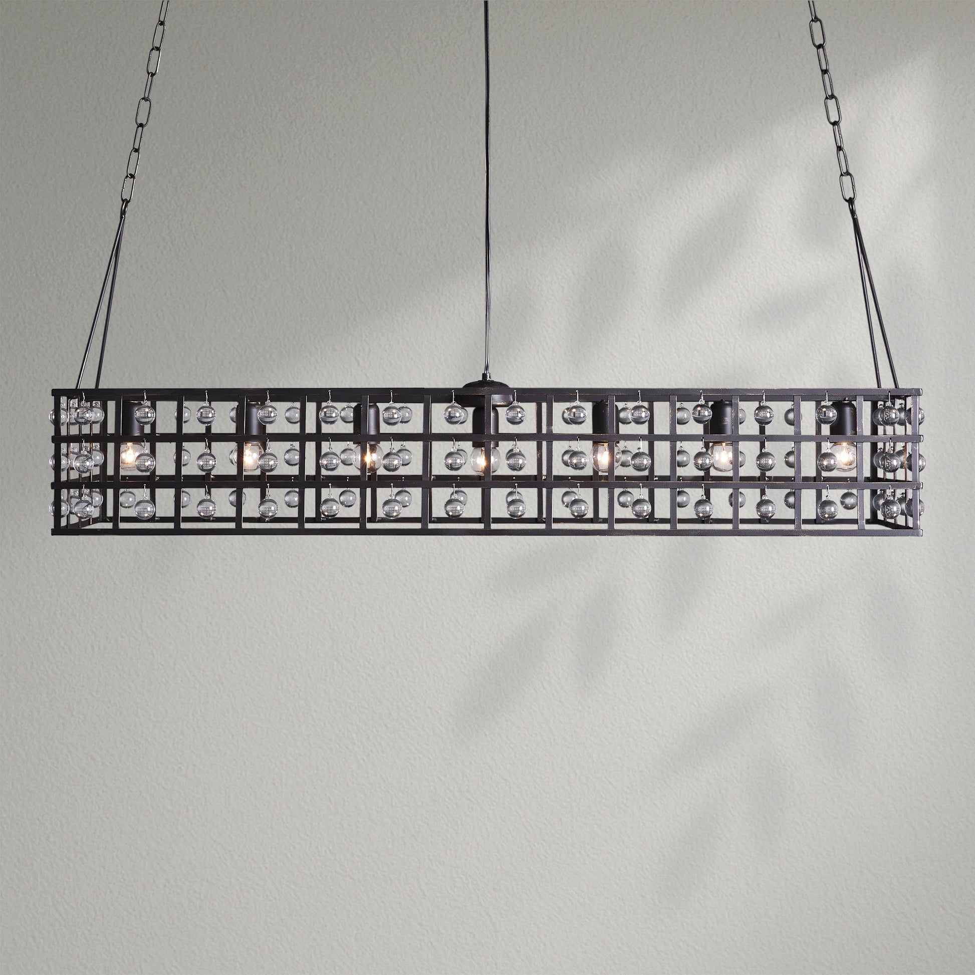 La Cagem Rectangular Chandelier 7 Light - Lightings Menu