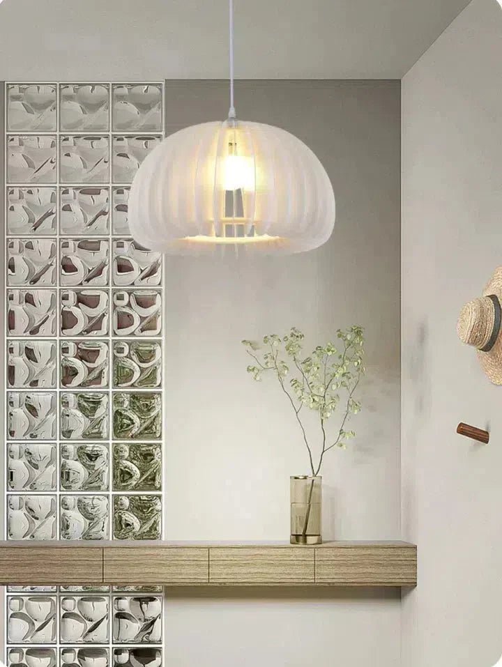Larry Cream White Pumpkin Pendant Lighting - Lightings Menu