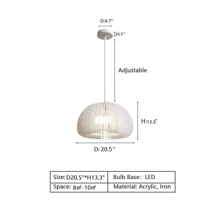 Larry Cream White Pumpkin Pendant Lighting - Lightings Menu