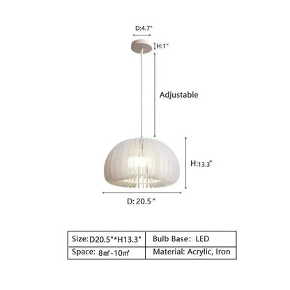 Larry Cream White Pumpkin Pendant Lighting - Lightings Menu
