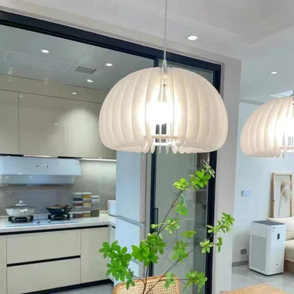 Larry Cream White Pumpkin Pendant Lighting - Lightings Menu