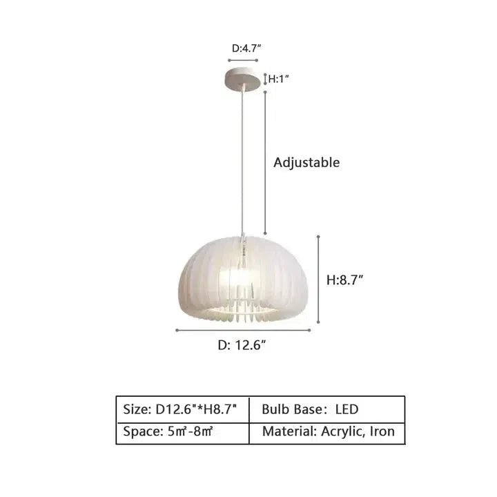Larry Cream White Pumpkin Pendant Lighting - Lightings Menu