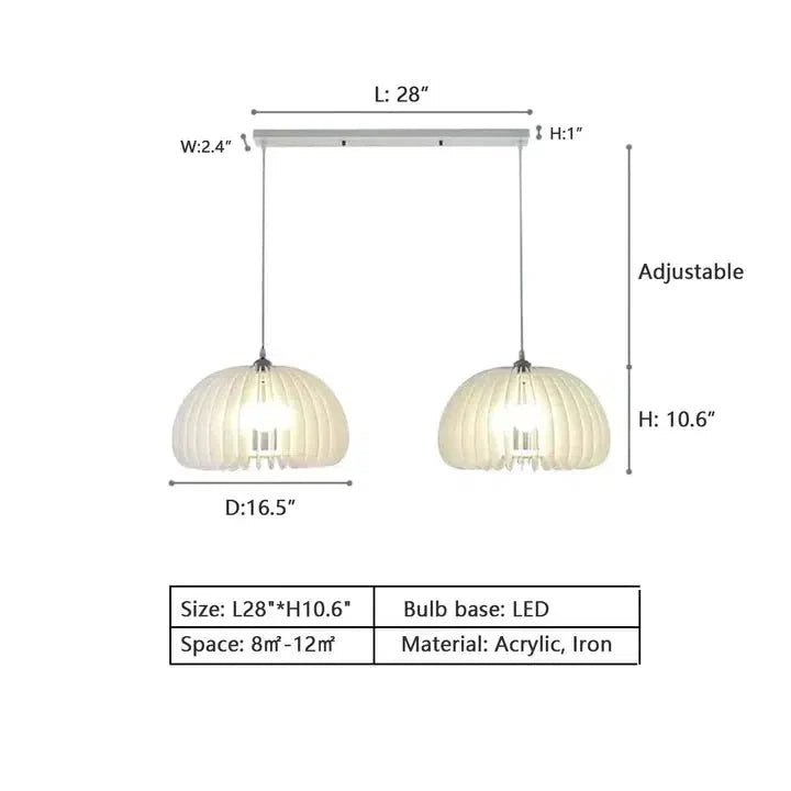 Larry Cream White Pumpkin Pendant Lighting - Lightings Menu