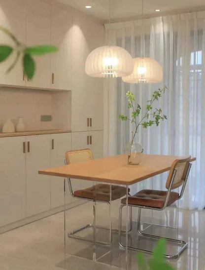Larry Cream White Pumpkin Pendant Lighting - Lightings Menu