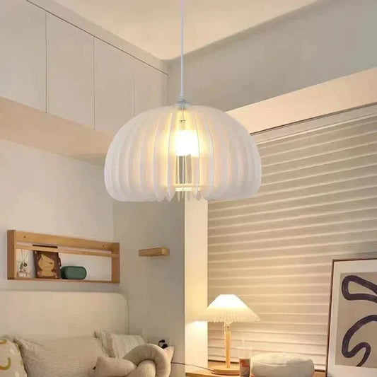 Larry Cream White Pumpkin Pendant Lighting - Lightings Menu