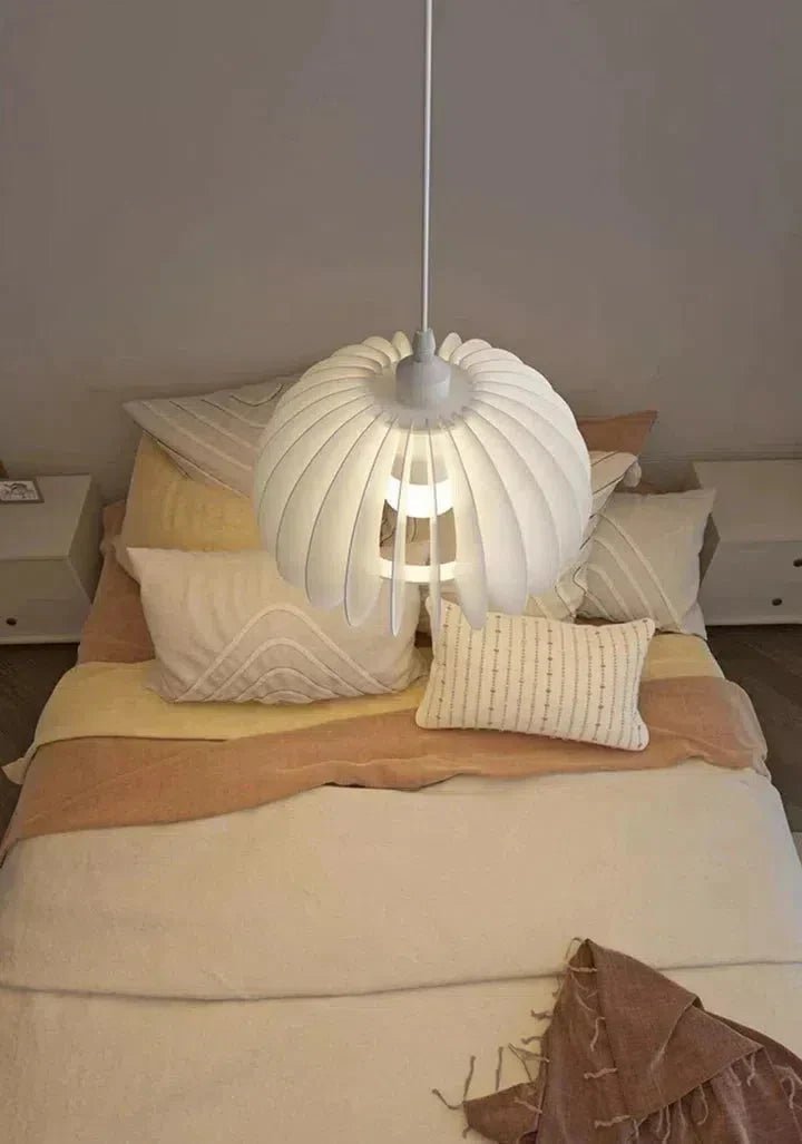Larry Cream White Pumpkin Pendant Lighting - Lightings Menu