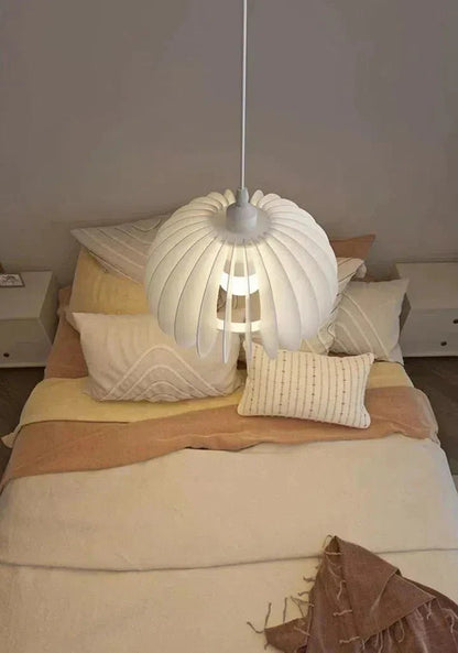 Larry Cream White Pumpkin Pendant Lighting - Lightings Menu