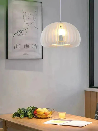 Larry Cream White Pumpkin Pendant Lighting - Lightings Menu