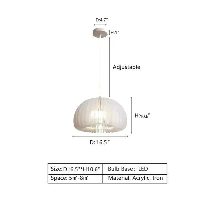 Larry Cream White Pumpkin Pendant Lighting - Lightings Menu
