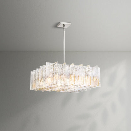 Lattico Square Chandelier 37" - Lightings Menu