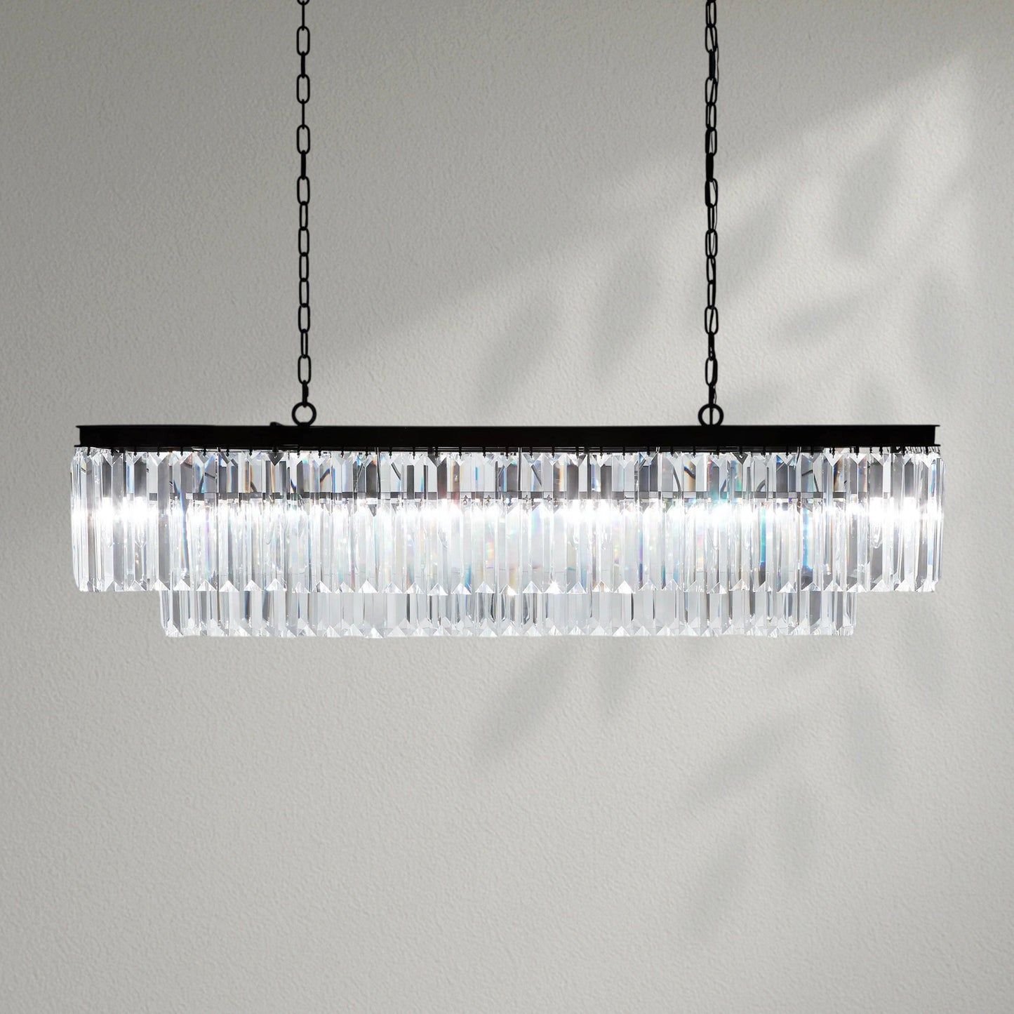 Leylind Tiered Rectangular Chandelier - Lightings Menu