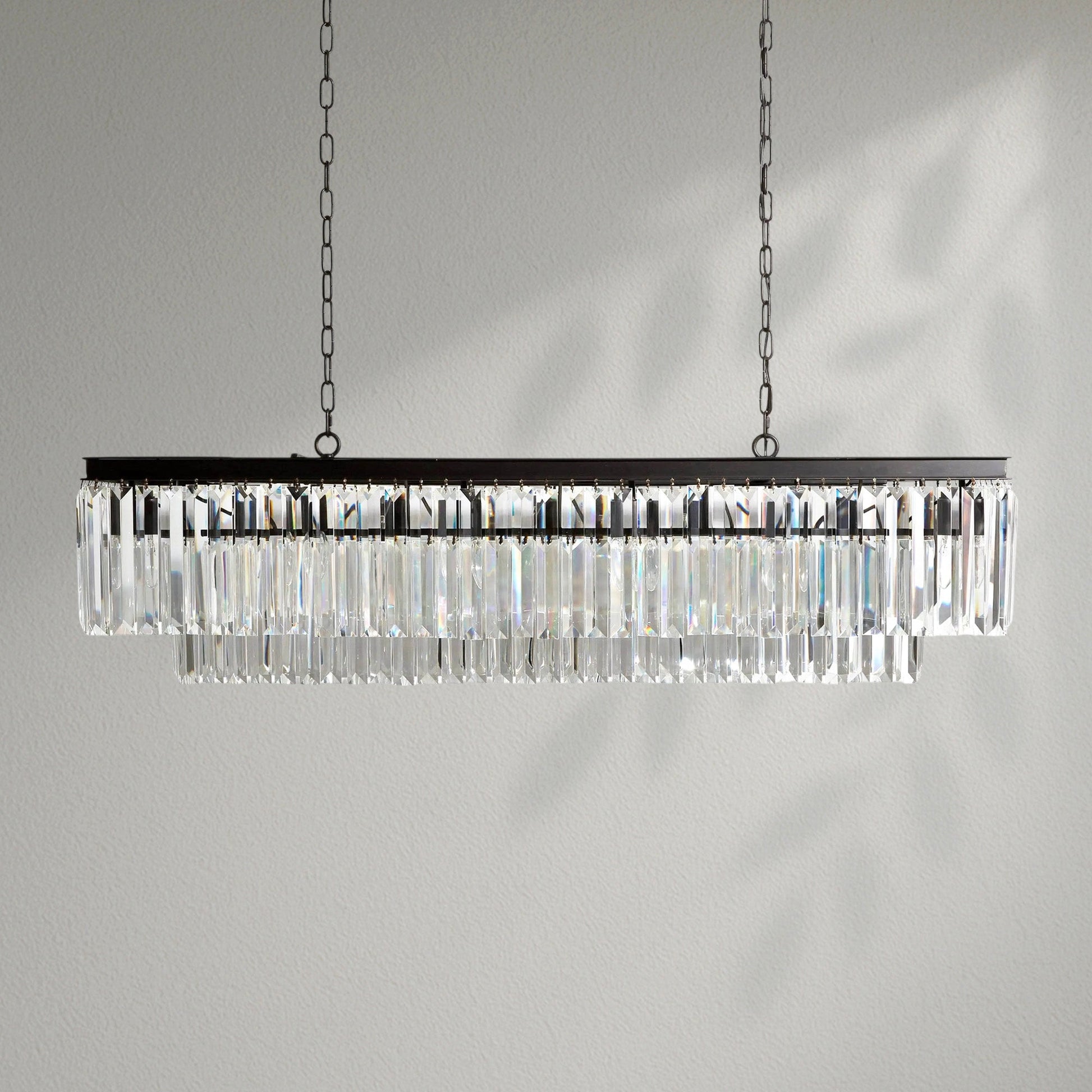 Leylind Tiered Rectangular Chandelier - Lightings Menu