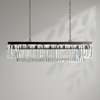 Leylind Tiered Rectangular Chandelier - Lightings Menu