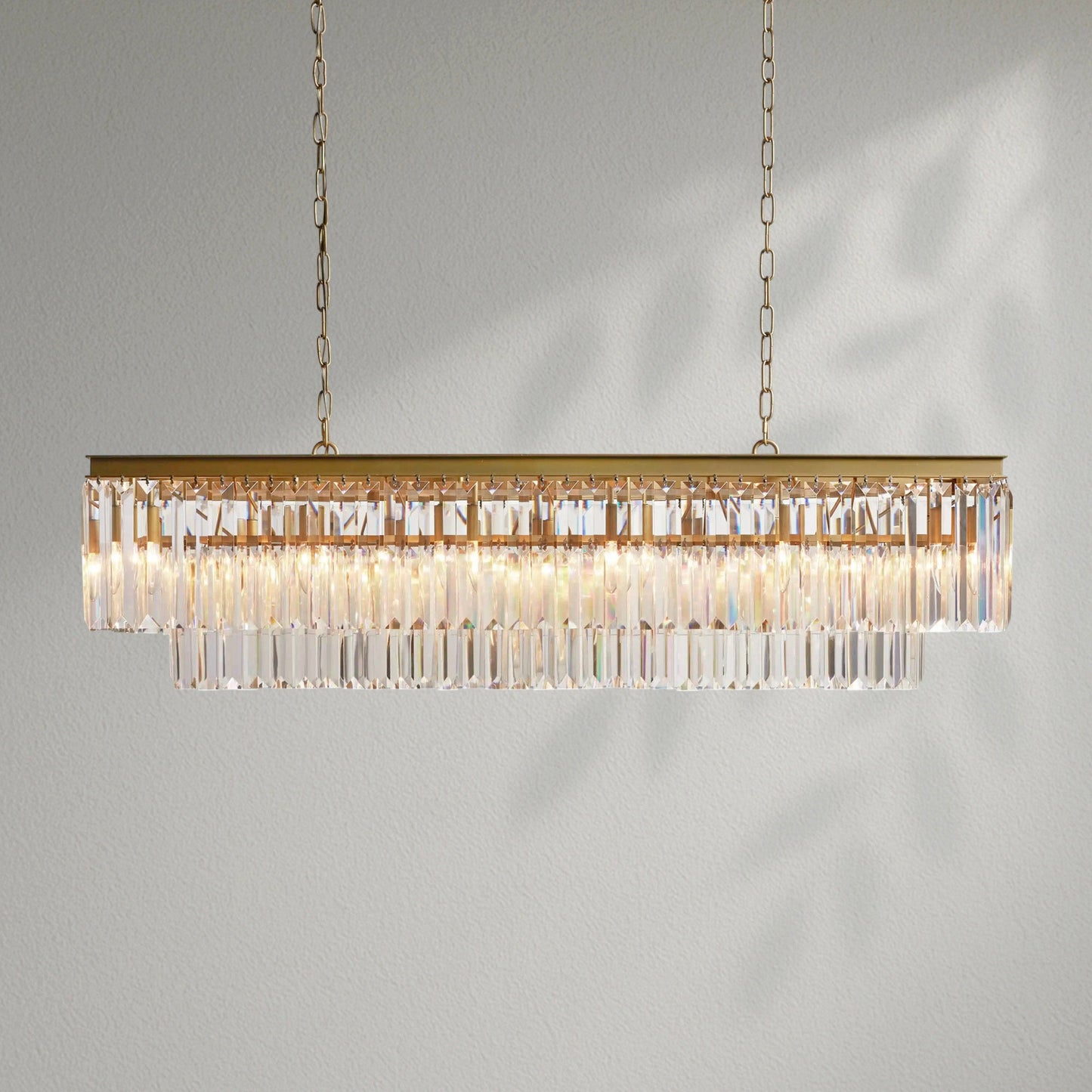 Leylind Tiered Rectangular Chandelier - Lightings Menu