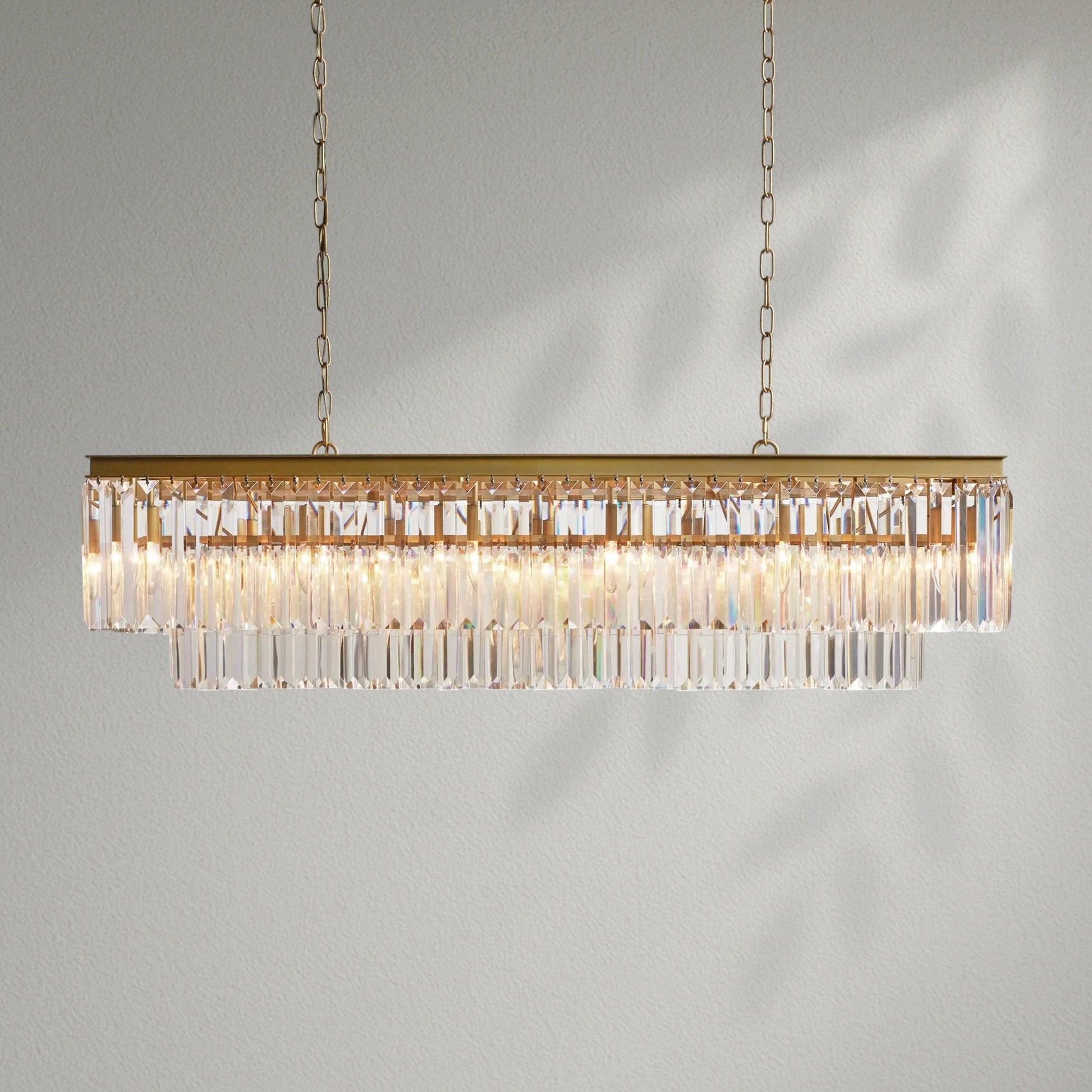 Leylind Tiered Rectangular Chandelier - Lightings Menu