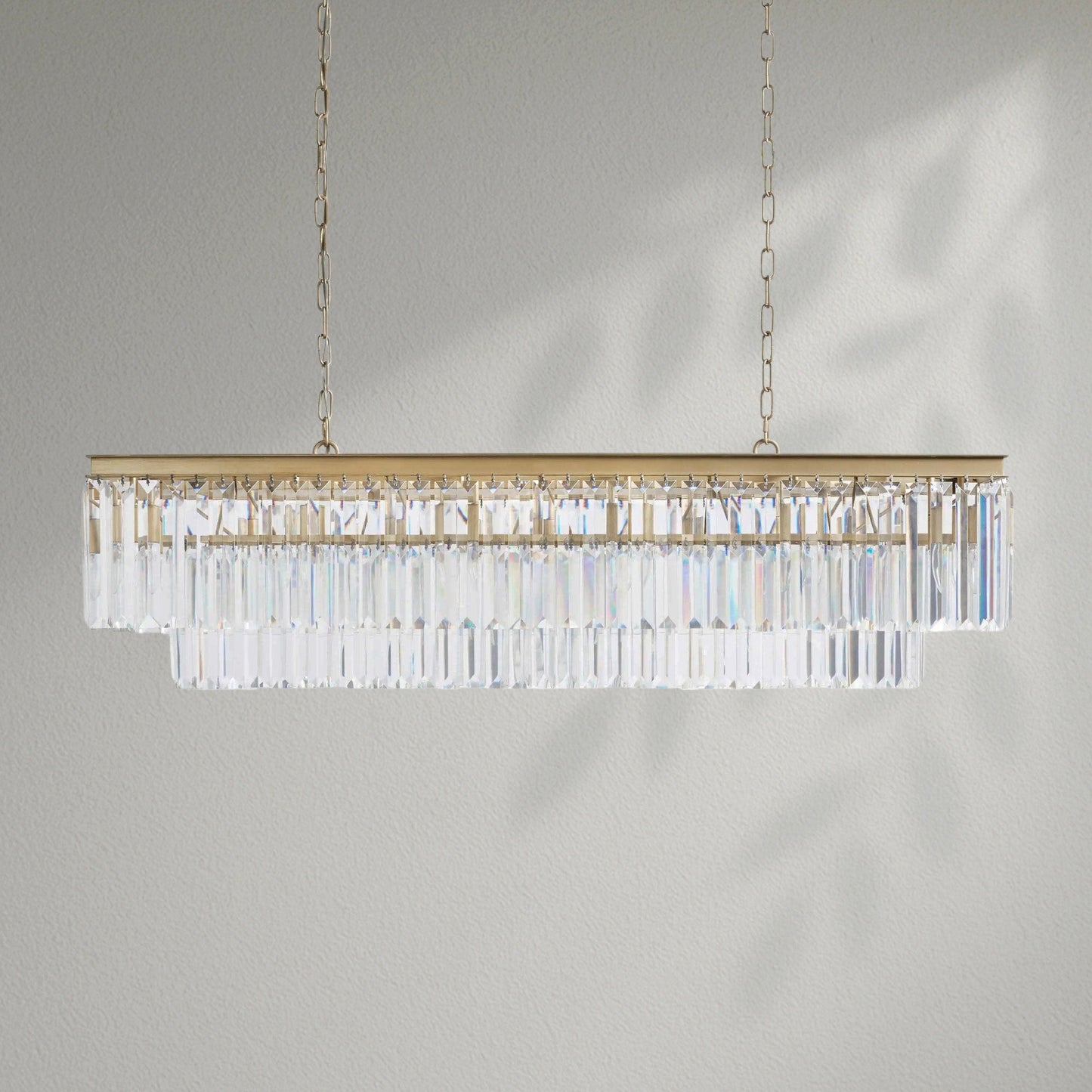 Leylind Tiered Rectangular Chandelier - Lightings Menu