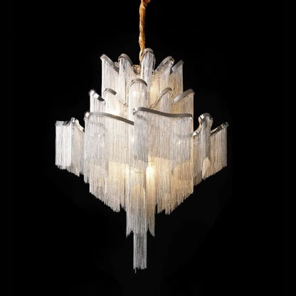 Liz Luxury Flower Chain Chandelier - Lightings Menu