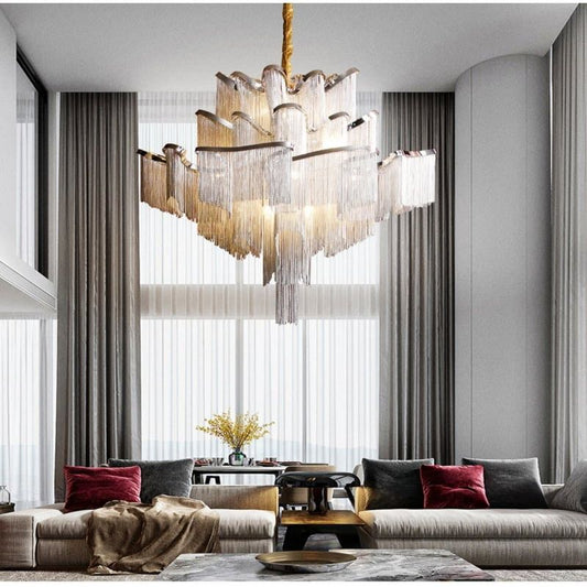 Liz Luxury Flower Chain Chandelier - Lightings Menu
