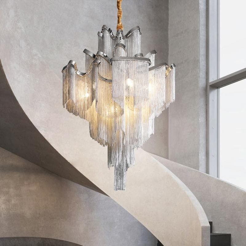 Liz Luxury Flower Chain Chandelier - Lightings Menu