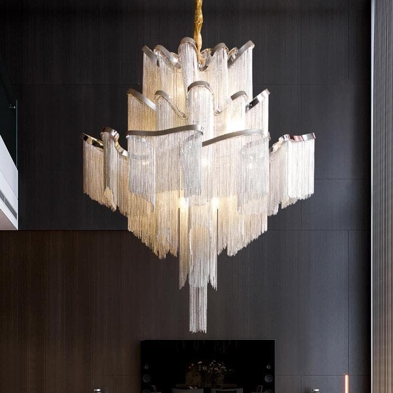 Liz Luxury Flower Chain Chandelier - Lightings Menu