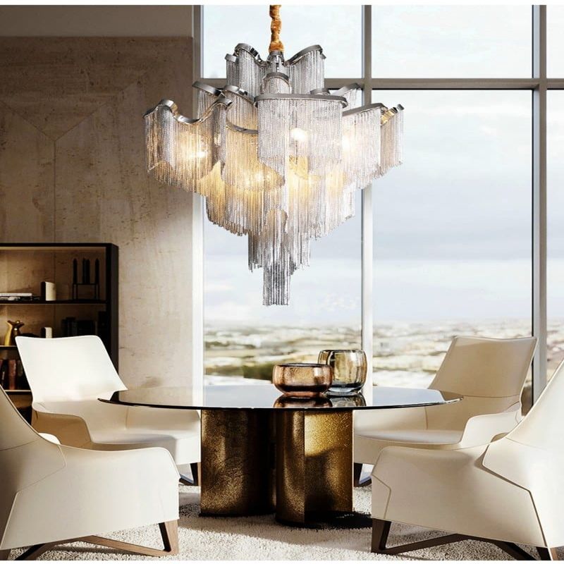Liz Luxury Flower Chain Chandelier - Lightings Menu