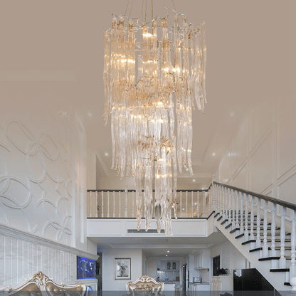 Luxury Crystal Branch Chandelier For Staircase - Lightings Menu