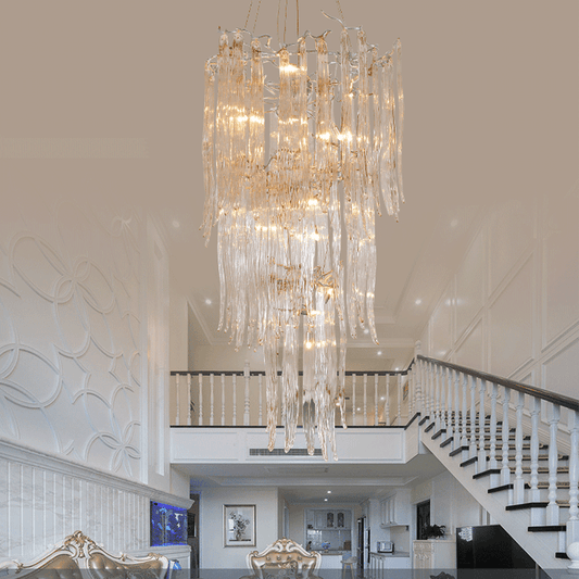 Luxury Crystal Branch Chandelier For Staircase - Lightings Menu