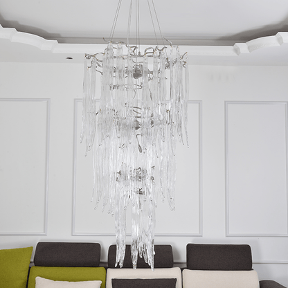 Luxury Crystal Branch Chandelier For Staircase - Lightings Menu