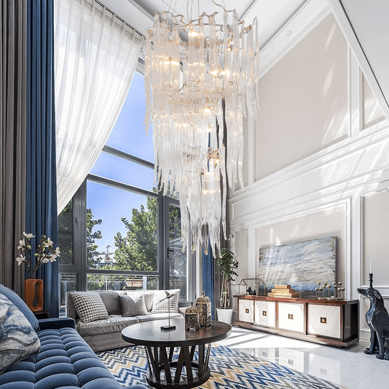 Luxury Crystal Branch Chandelier For Staircase - Lightings Menu