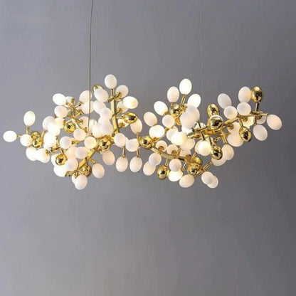 Luxury Escamoles Modern Linear Grape Chandelier - Lightings Menu