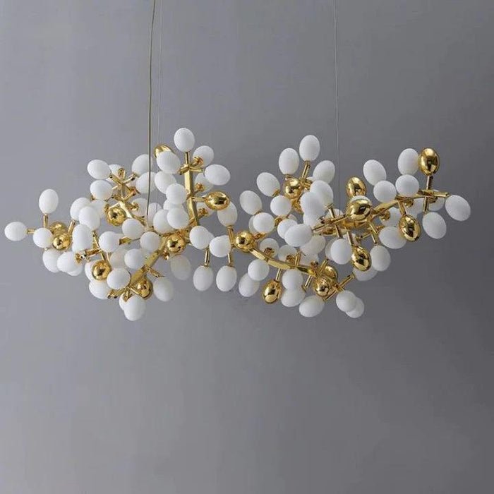 Luxury Escamoles Modern Linear Grape Chandelier - Lightings Menu
