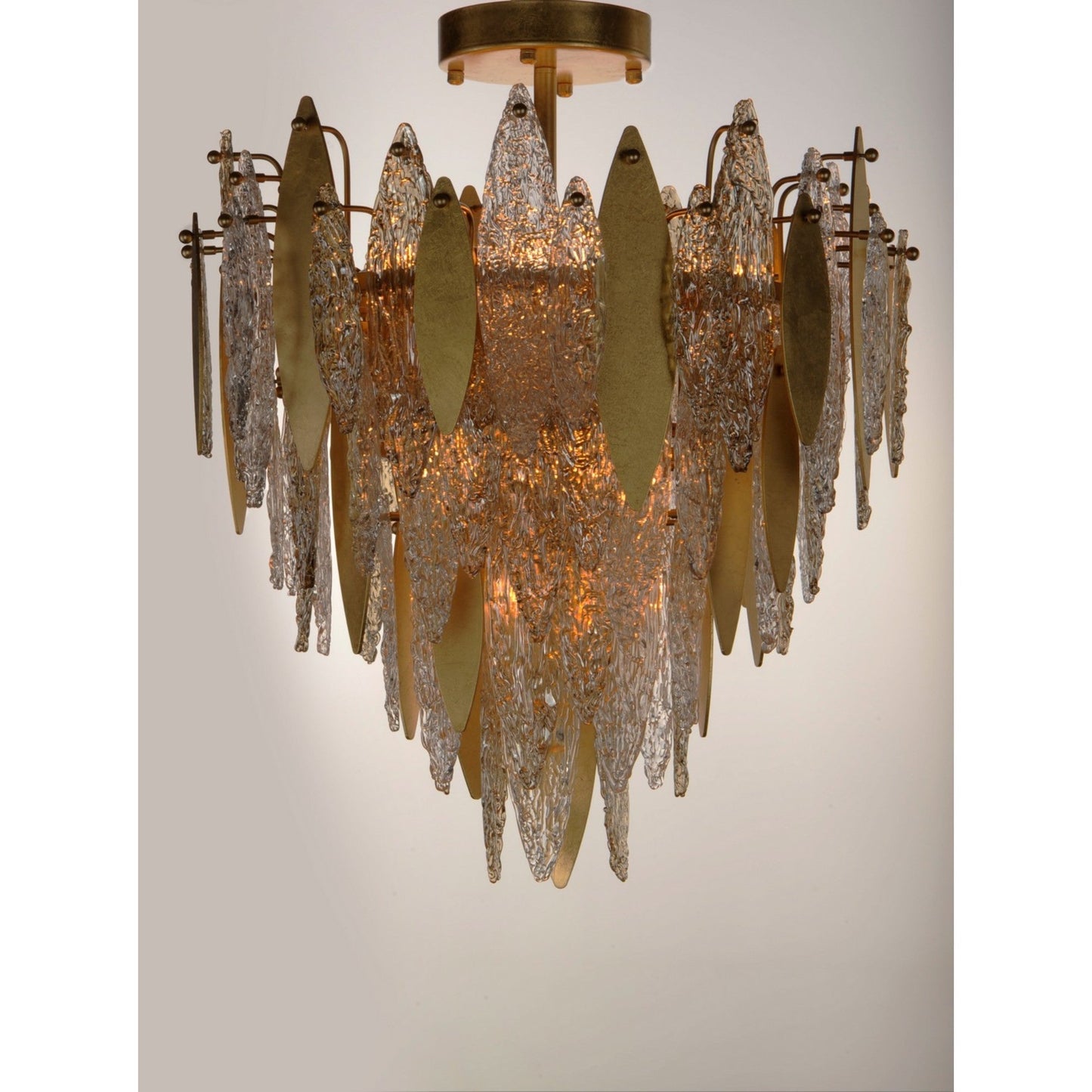 Majestic Gold Finish 29 - inch Flush Mount Ceiling Light Fixture - Lightings Menu