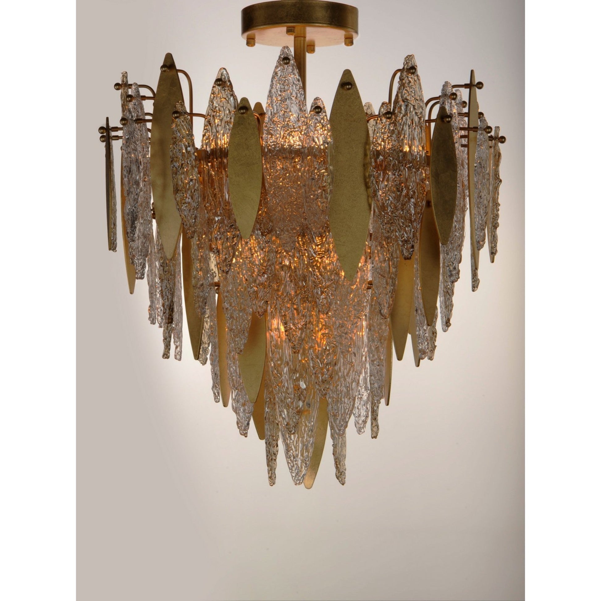 Majestic Gold Finish 29 - inch Flush Mount Ceiling Light Fixture - Lightings Menu