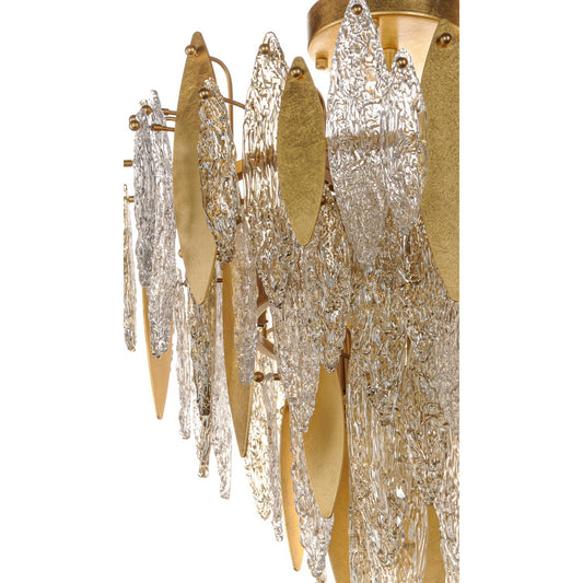 Majestic Gold Finish 29 - inch Flush Mount Ceiling Light Fixture - Lightings Menu